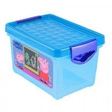 Ящик детский 5,1л. для хранения мелочей "Свинка Пеппа" голубой