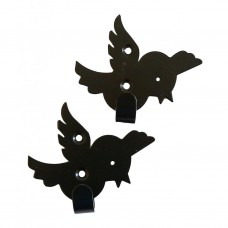 Набор крючков (2шт) Птицы, черный, металл