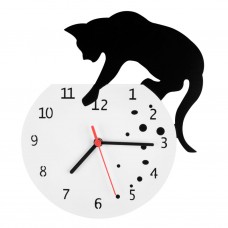 Часы Кошка, металл, 26х30 см
