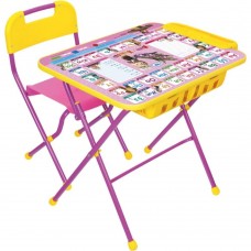 Комплект детской мебели Азбука 3: Маша и медведь розовый