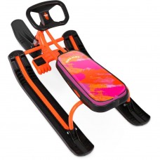 Снегокат "Тимка спорт 2" colors (оранжевый каркас) (выс.420мм)