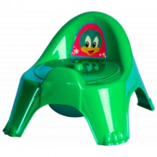Горшок - стульчик с крышкой зеленый