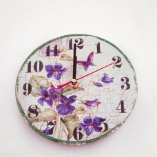 Часы садовые "Цветы" D-30см.